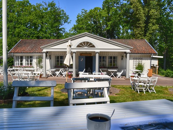 Borgholm koffiehuis bij paleistuin, Zweden